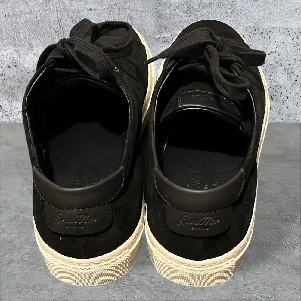 Good Man Brand Edge Mens Black Suede Low Top Sneakers G917-101 Size 7.5 - Picture 5 of 9
